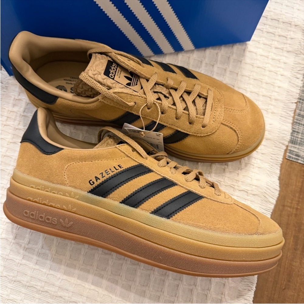 adidas Gazelle Bold Cardboard / Black / Gum - Picture 11 of 12